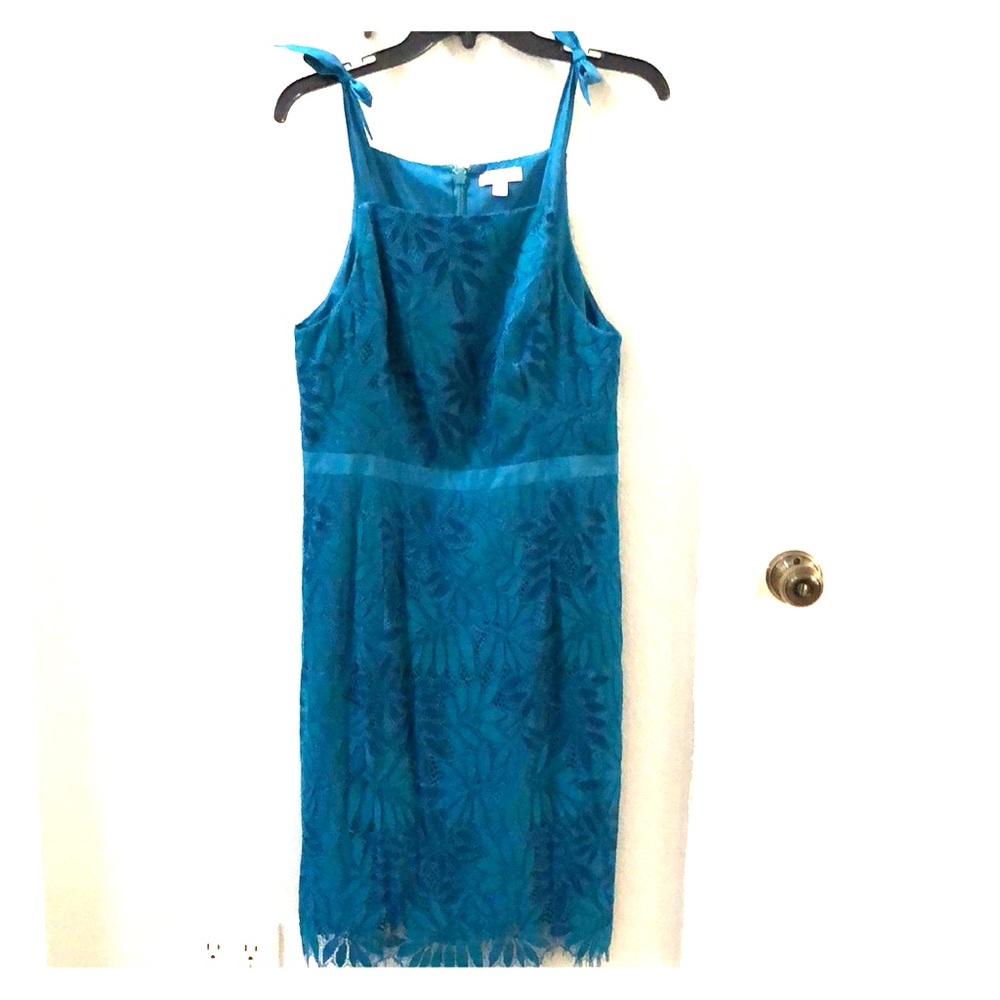Teal dress lace